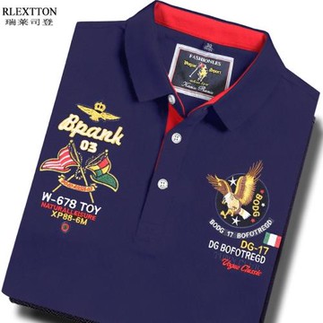 高端純棉珠地棉短袖T恤男裝保羅刺繡POLO衫翻領上衣服潮夏季體恤