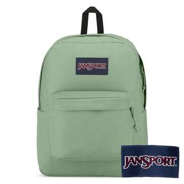 【JANSPORT】SUPERBREAK PLUS後背包26L『淺霧綠』0A4QUE 戶外 露營 健行 休閒 時尚 旅遊 書包 後背包