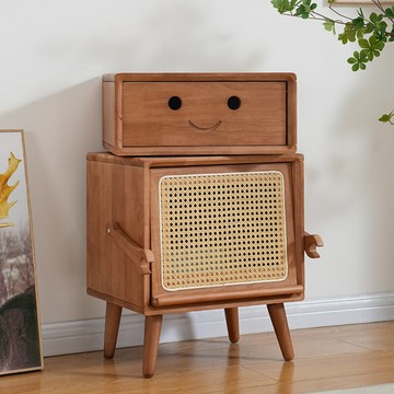 北歐床頭柜實木極簡約現代迷你極窄輕奢ins風床邊置物柜