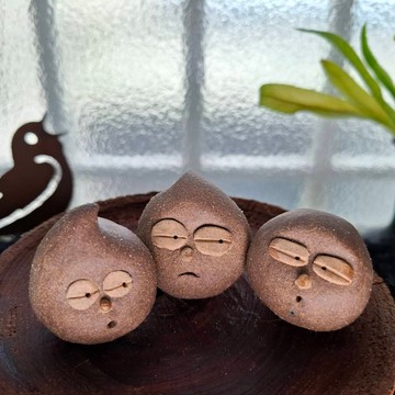 陶偶一家人系列- 10 號 療癒系手作陶偶 文創 擺飾
