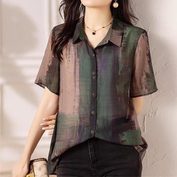 麗質達人 - 2298粉綠假二件上衣