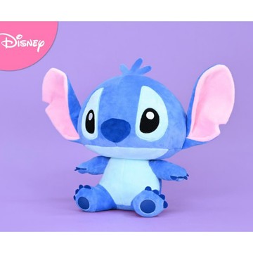 【迪士尼Disney】12吋 Q版 史迪奇 坐姿絨毛娃娃(隨機出貨)【墊腳石】