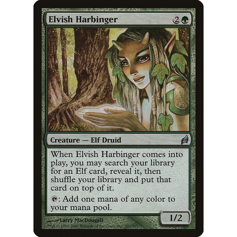 MTG □緑/英語版□ 《エルフの先触れ/Elvish Harbinger》☆FOIL