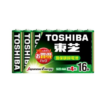 TOSHIBA 環保4號電池 16入