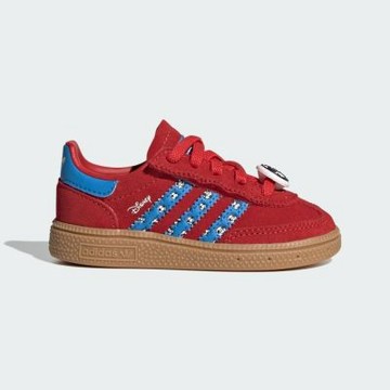 Adidas Handball Spezial CF EL I [IH6873] 小童 休閒鞋 麂皮 紅 迪士尼 魔鬼氈