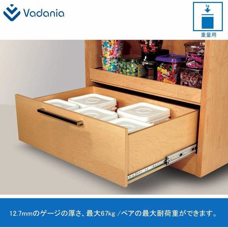 本物 VADANIA ロック付き 超重量用スライドレール 1500mm Heavy Duty引き出しスライド VD2576 かんぜんな拡張ボール 