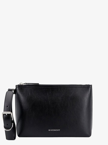 Leather clutch with logo print - GIVENCHY - gender_Man