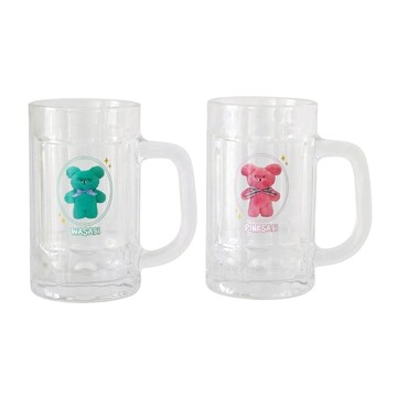 Withwit 芥末熊高球杯 400毫升 2入組  1組  高 13.4 公分  寬 12 公分