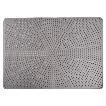 Truly House 防落砂可水洗式貓砂墊/寵物如廁防漏砂墊/寵物餐墊  50 x 36 x 0.3cm  灰色  1個