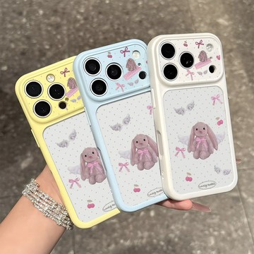 ins兔子蝴蝶結潮款 iPhone18 手機殼適用 17pro 新款 16/15 創意 14 防摔 13 全包