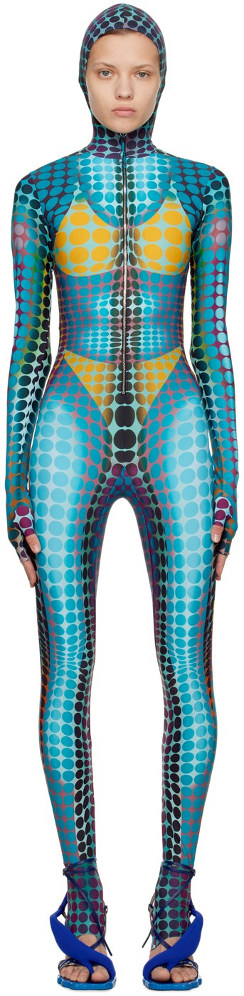 Jean Paul Gaultier 蓝色波点连身裤