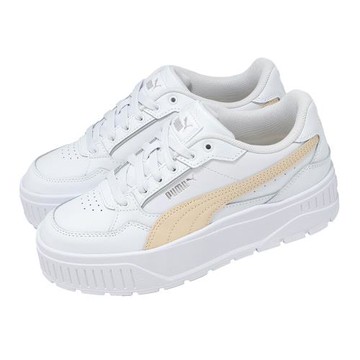 Puma 休閒鞋 Karmen II Idol 女鞋 白 米 復古 皮革 厚底 增高 397461-14