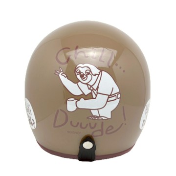 EVO 安全帽 CA-310M 動物方城市2 樹懶 拿鐵 半罩 半拆洗 卡通圖案 正版授權