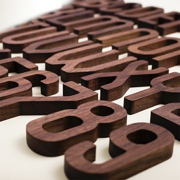 實木DIY字母數字組合logo定制門牌創意裝飾擺件黑胡桃木拍攝道具