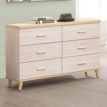 文創集 泰順安4尺六抽斗櫃-119x40x82cm免組