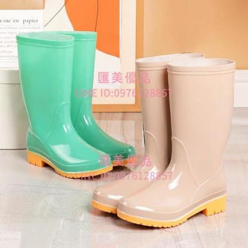 雨鞋雨靴水鞋膠鞋水靴套鞋加棉女士保暖中筒防滑成人防水防臭耐磨【聚寶屋】