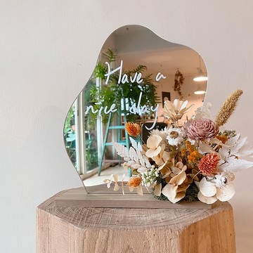 永生花鏡子花禮  開幕花禮 生日花禮 情人節禮物