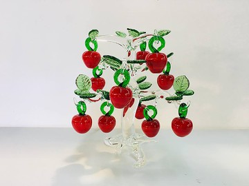 平安發財樹 水晶玻璃 蘋果樹 大吉大利 橘子樹