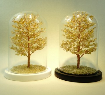 新品純手工天然黃水晶紫水晶粉晶碧璽橄欖石招財發財樹搖錢樹擺件