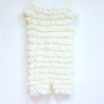 美國Chic Baby Rose 純手工蕾絲連身裝_米白