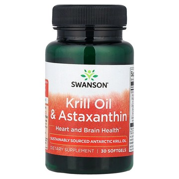 Swanson Vitamins, 磷蝦油和蝦青素，30 粒軟膠囊