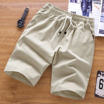 棉麻舒適抽繩短褲 / 無負擔の輕薄涼爽感 / 男女可穿 / 六色 / M到5XL【QTJMS818】