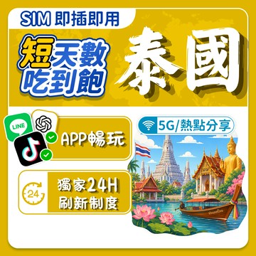 【飛網科技】泰國上網卡 電話卡3~8天 無限流量 免設定免開卡 SIM卡 網路卡 支持eSIM 漫遊卡 泰國網卡