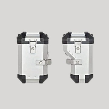COOCASE  36L+28L鋁製快拆側箱，排氣管特殊凹入設計，買側箱送側架