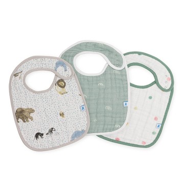 Little Unicorn 純棉經典圍兜三入組 (口水巾 領巾)
