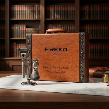 【FREED】豪華典藏版刮鬍刀禮盒 - 蝕刻雕花鍍鎳版 客製化刻字