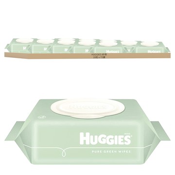 HUGGIES 好奇 Nature Care Plus+ 濕紙巾 掀蓋式  72張  10包