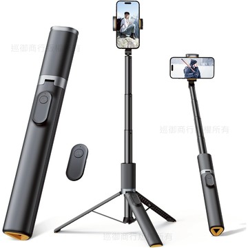 AIKE 一體式160cm藍牙自拍桿 輕腳架 帶冷靴口  自拍架 自拍棒 藍芽自拍神器 手機腳架 手機攝影 腳架 直播架