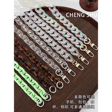 斜挎手機豹紋鏈條閨蜜可背炫彩鏈條女款包包防丟神器結實耐用背帶掛繩手提個性穿搭