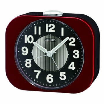 seiko SK037 精工鐘 (QHE206L) 嗶嗶鬧鈴夜光指針貪睡鬧鐘 藍 9.9 x 11.3 x 4.6 cm｜樂天全館特惠中★指定刷卡回饋10%