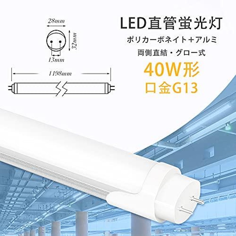 GOODGOODS 25本セット LED 蛍光灯 40W形 蛍光灯 直管 広角330度 発光