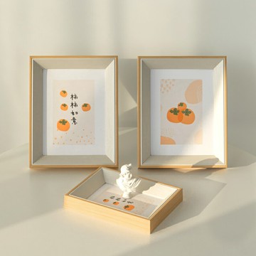 簡約實木精細相框洗照片擺臺6寸7寸8寸像框來圖打印照片制作相框