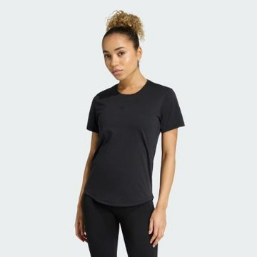 ADIDAS 女 短袖上衣 黑/白 MOTION  ES T 瑜珈上衣 JM44