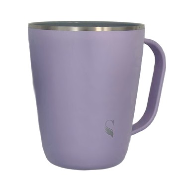 SWANZ 天鵝瓷 淨瓷馬克杯 真空保溫杯  紫羅蘭  1個