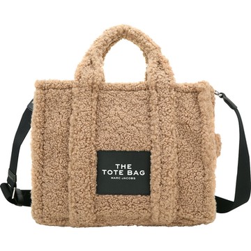 MARC JACOBS TRAVELER 泰迪絨毛兩用托特包(棕色)