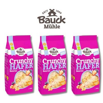 【德國BauckMühle】寶客無麩質莓果燕麥脆片 (300g/包)(無蛋奶) 3包入