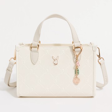 PLAYBOY - 手提包附長背帶 Pure系列 - 米白色