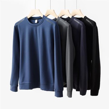 不變形不起球 男士圓領運動休閑衛衣 長袖基礎款打底衫k