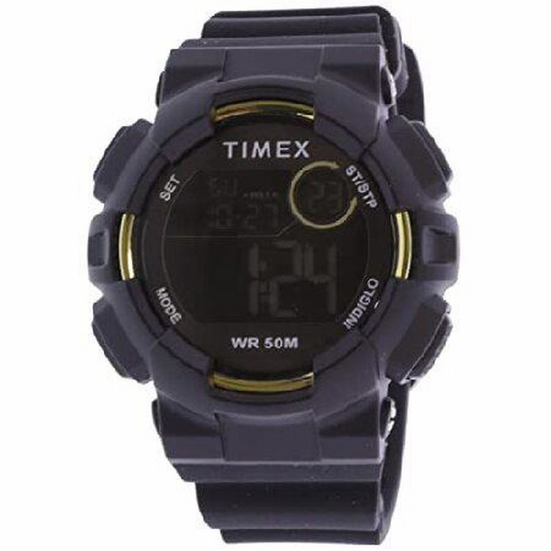 Timex Mens Mako TW5M23600 Matte Black Silicone Quartz Sport Watch