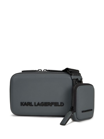 Karl Lagerfeld - medium K/Kase shoulder bag - men - Polyurethane - One Size - Grey