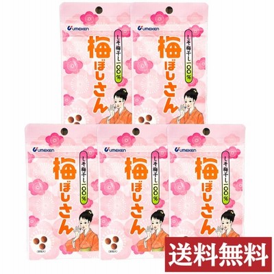 ウメケン 梅ぼしさん 国産しそ梅干し100% 10.8g×５個セット