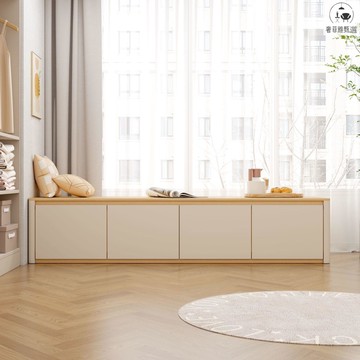 可開發票 實木飄窗櫃臥室網紅可坐長條簡約落地櫃陽臺窗戶臺定製收納儲物櫃 SFY-PDD-117 快速出貨 公司貨