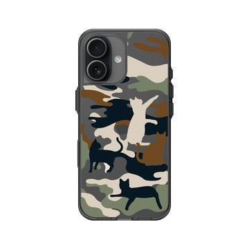 iPhone 17 Clear (相機按鈕) 酷墨灰 - Camouflage / 迷彩 - 喵迷彩-黑