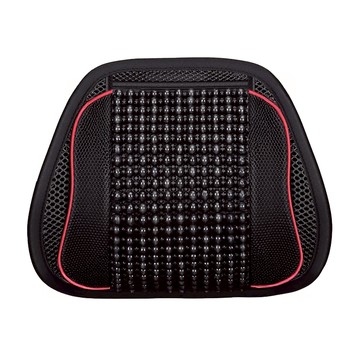 HONDONI 5D居家汽車舒壓記憶腰靠墊 大透氣網 滾珠按摩  黑色  1個