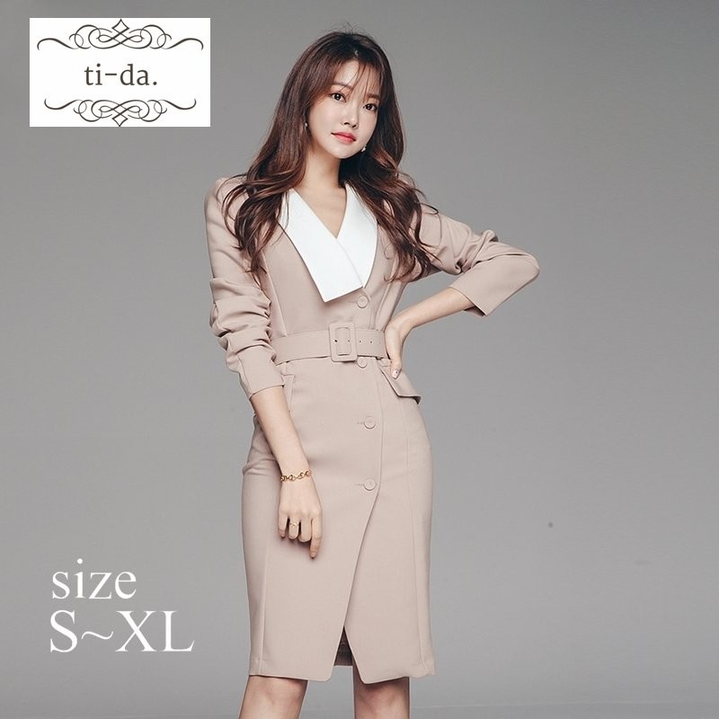 No 55 韓国ワンピース きれいめワンピース フォーマルワンピース オフィスワンピース 通販 Lineポイント最大0 5 Get Lineショッピング