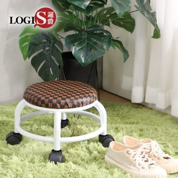 LOGIS邏爵家具－萬向輪矮凳 滑輪椅凳 矮凳 凳子  腳凳 圓凳  小圓椅  穿鞋凳【VG-1】